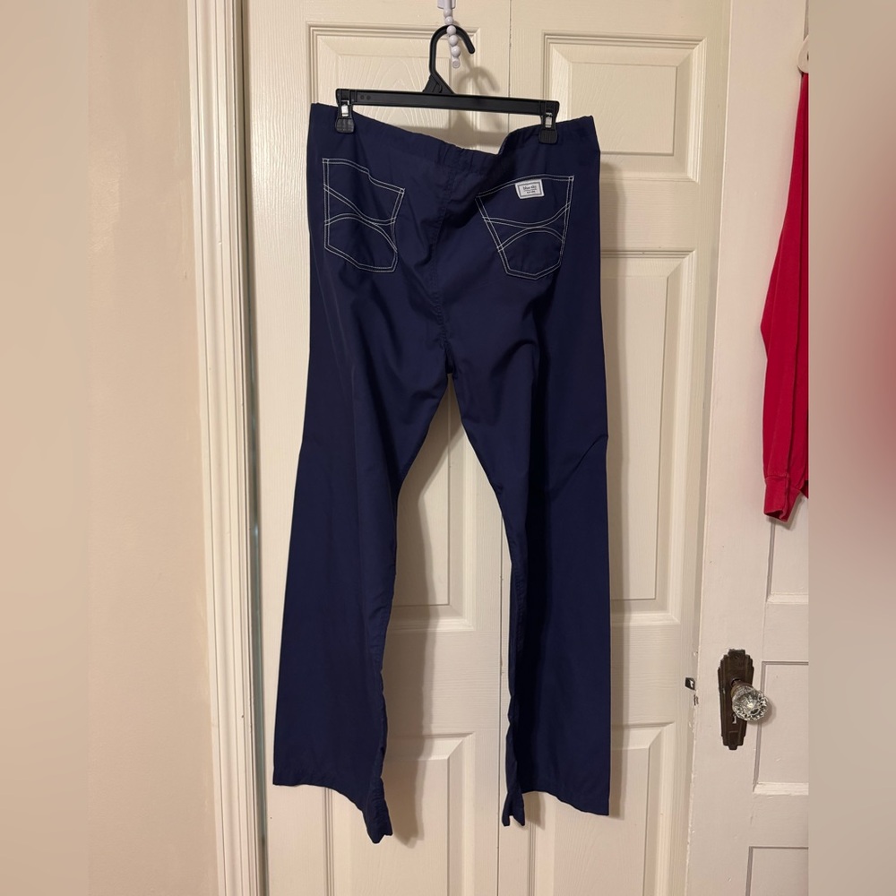 Blue Sky Women's Navy Scrub Pants - Picture 2 of 2